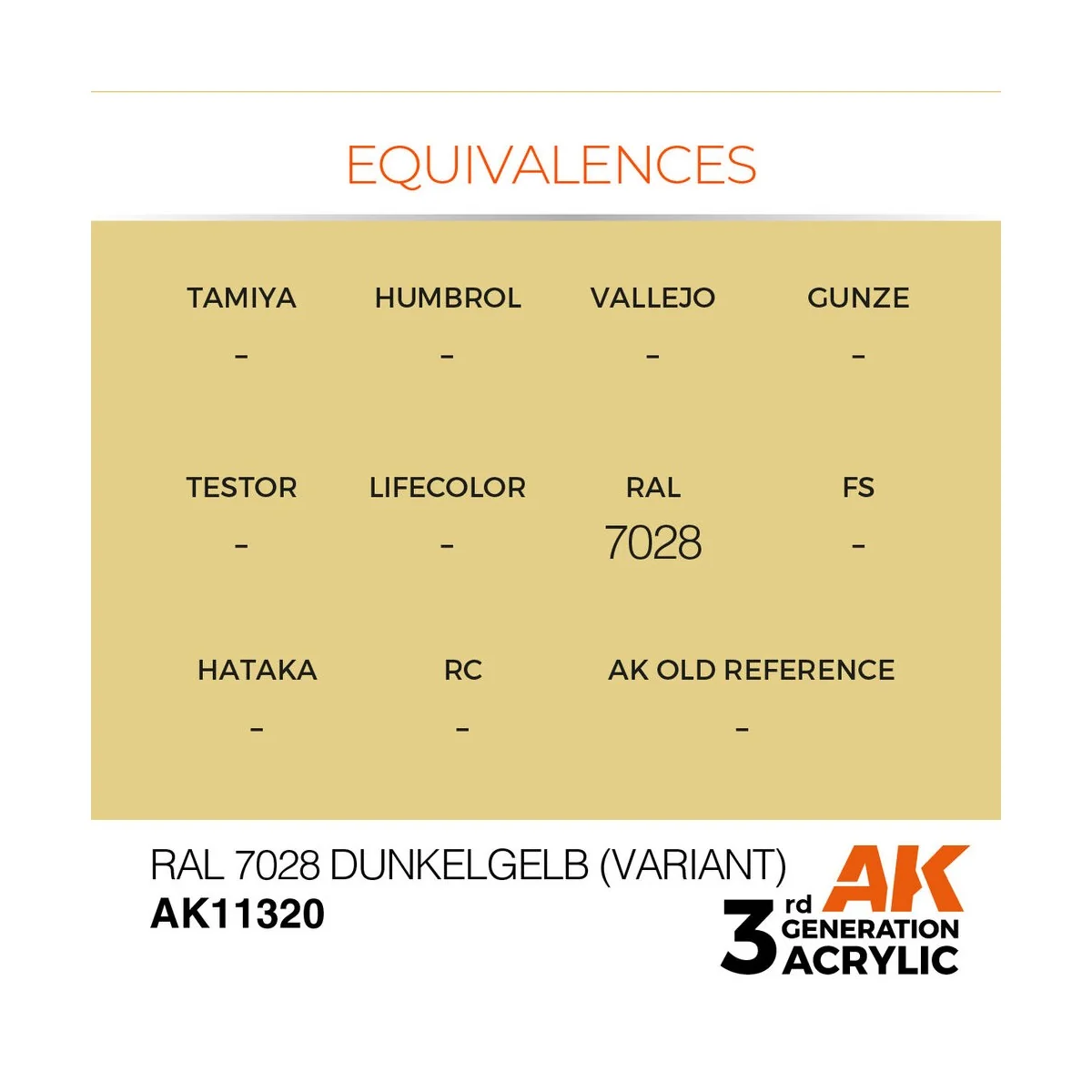 RAL 7028 Dunkelgelb (Variant) - AK Interactive AK11320