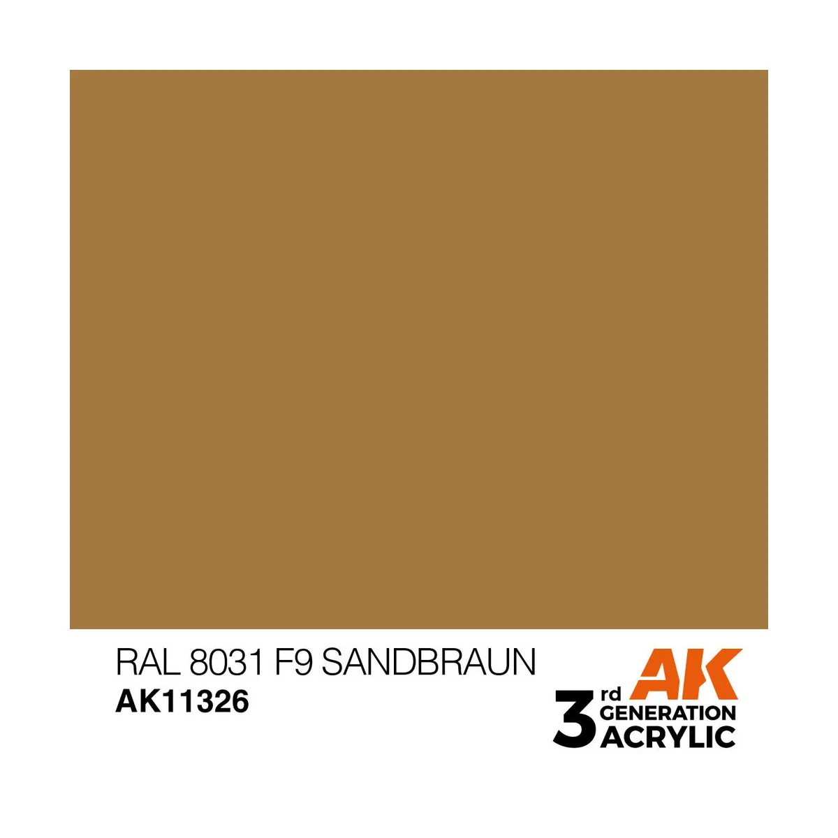 RAL 8031 F9 Sandbraun - AK Interactive AK11326 RAL 8031 F9 Sandbraun - AK Interactive AK11326