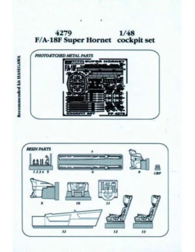 [NO_DESC] F/A-18F Super Hornet Cockpit, 1/48 - Aires 4279