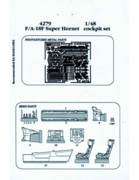 F/A-18F Super Hornet Cockpit, 1/48 - Aires 4279