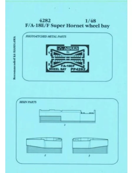 F/A-18E/F Super Hornet wheel bay Für Hasegawa Bausatz, 1/48 - Aires...