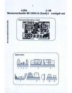Messerschmitt Bf 109G-6 cockpit set Early version, 1/48 - Aires 4284
