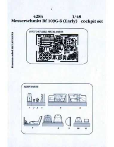 Messerschmitt Bf 109G-6 cockpit set Early version, 1/48 - Aires 4284
