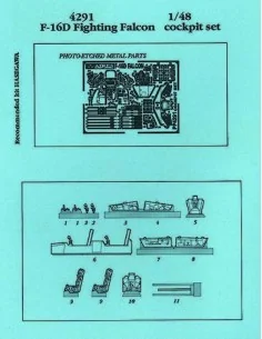 F-16D Fighting Falcon Cockpit Set, 1/48 - Aires 4291