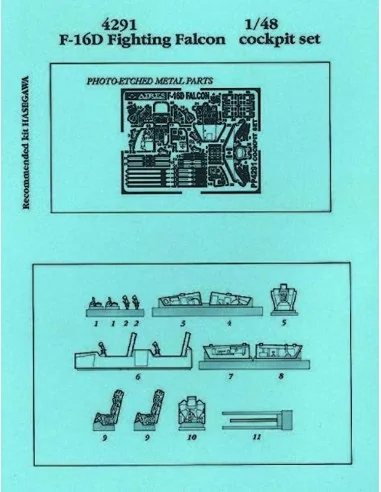 F-16D Fighting Falcon Cockpit Set, 1/48 - Aires 4291
