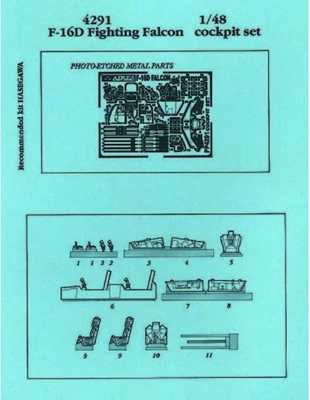 F-16D Fighting Falcon Cockpit Set, 1/48 - Aires 4291