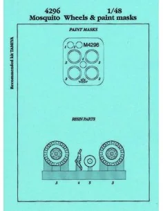 Mosquito wheels & paint masks for Tamiya Räder für Tamiya Bausatz, ...