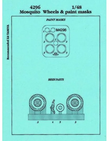 [NO_DESC] Mosquito wheels & paint masks for Tamiya Räder für Tamiya...