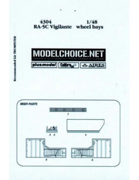 RA-5C Vigilante wheel bay Für Trumpeter Bausatz, 1/48 - Aires 4304