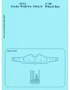 FW 190A-8 wheel bay Für Eduard-Bausatz, 1/48 - Aires 4314