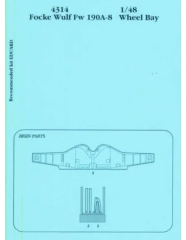 FW 190A-8 wheel bay Für Eduard-Bausatz, 1/48 - Aires 4314