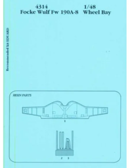 FW 190A-8 wheel bay Für Eduard-Bausatz, 1/48 - Aires 4314