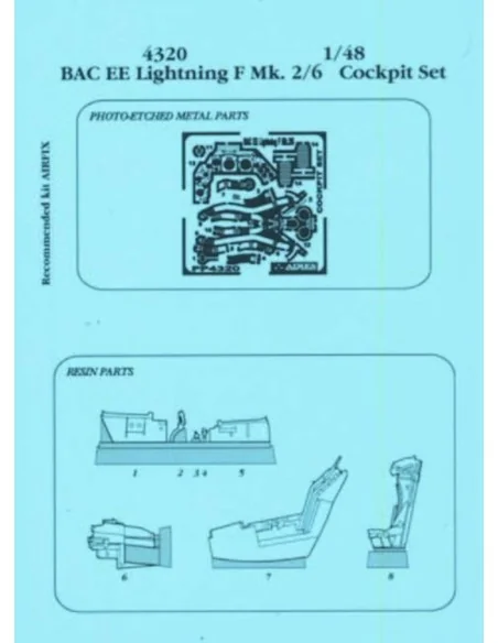 [NO_DESC] Lightning F Mk. 2/6 Cockpit Set für Airfix Bausatz, 1/48 ...
