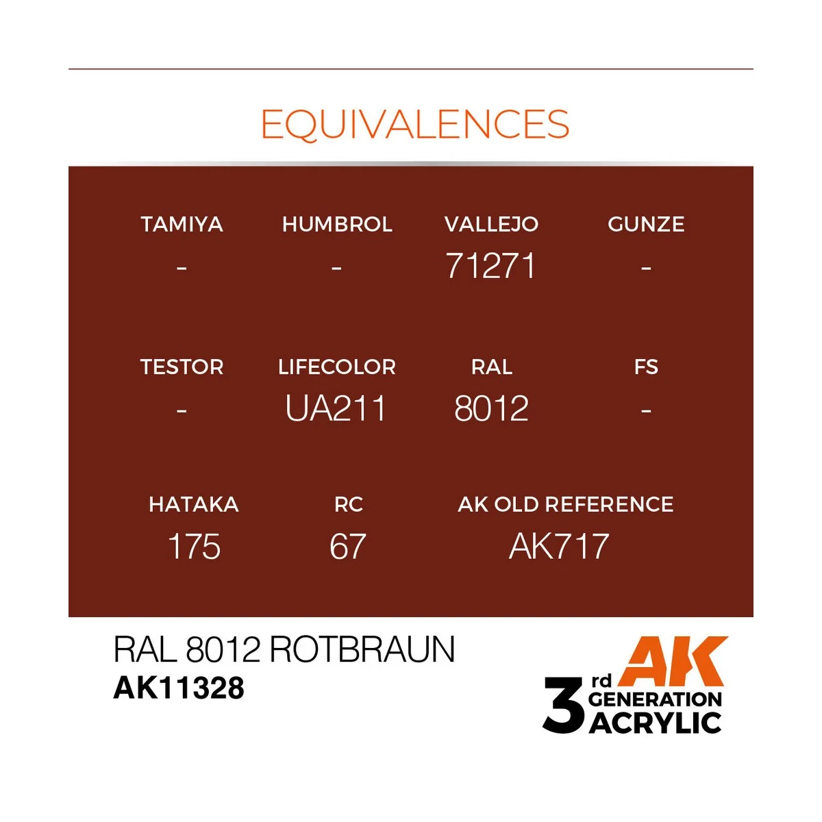 RAL 8012 Rotbraun - AK Interactive AK11328 RAL 8012 Rotbraun - AK Interactive AK11328