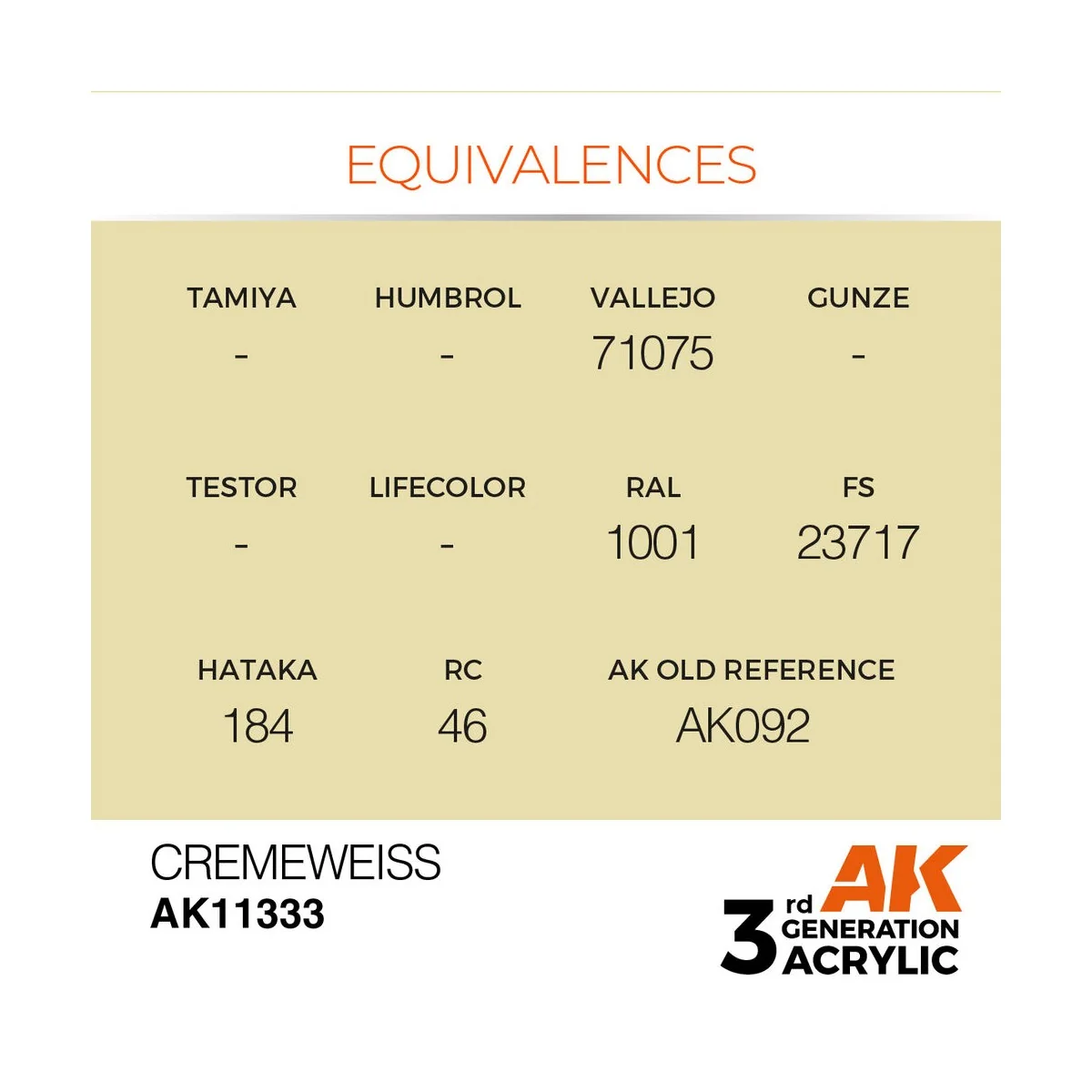 Cremeweiss - AK Interactive AK11333