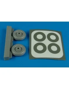 Macchi MC.200 Saetta wheels & paint mask, 1/48 - Aires 4495