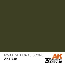 Nº9 Olive Drab (FS33070) - AK Interactive AK11339