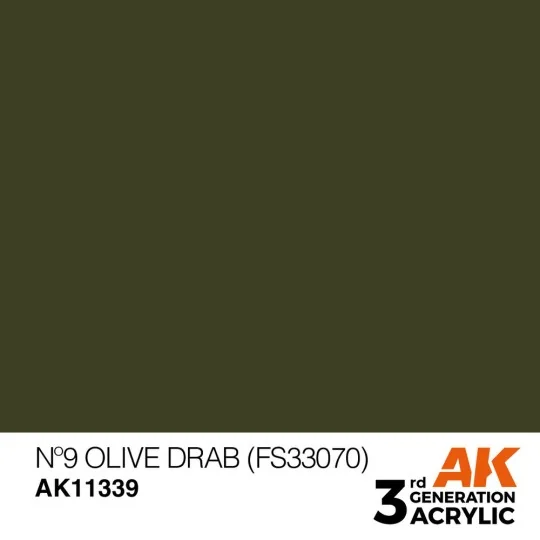 Nº9 Olive Drab (FS33070) - AK Interactive AK11339
