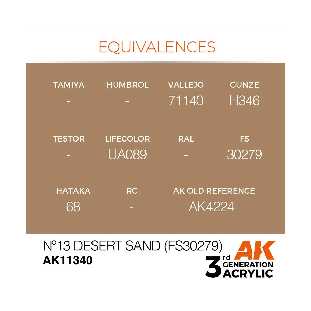 Nº13 Desert Sand (FS30279) - AK Interactive AK11340