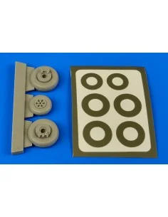 OV-1 Mohawk wheels & paint masks f.Roden, 1/48 - Aires 4614