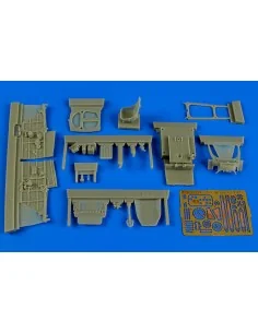 Lavochkin La-5F/FN cockpit set f.Zvezda, 1/48 - Aires 4629