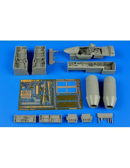 F/A-18E Super Hornet detail set f.Hasega, 1/48 - Aires 4635