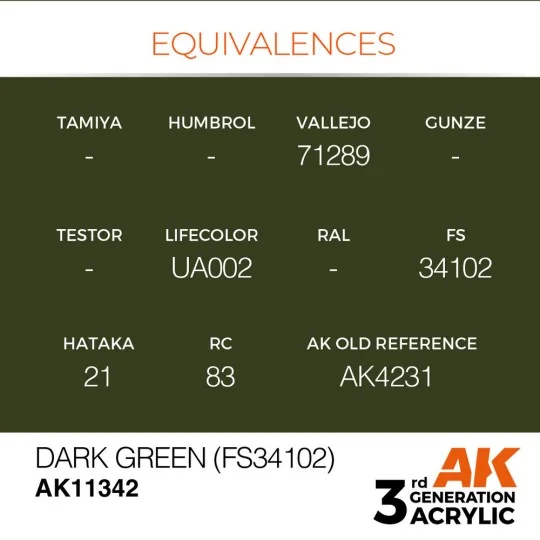 Dark Green (FS34102) - AK Interactive AK11342 Dark Green (FS34102) - AK Interactive AK11342