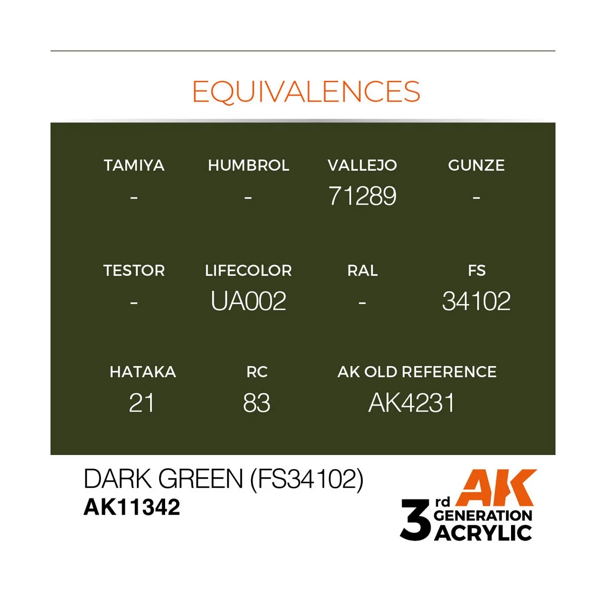 Dark Green (FS34102) - AK Interactive AK11342
