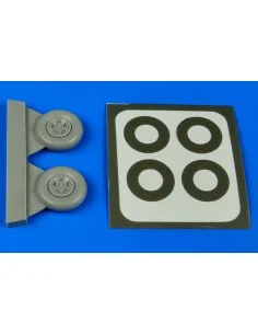 Spitfire Mk.V five spokes wheels&paint m, 1/48 - Aires 4637