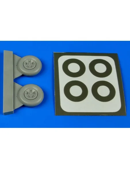 [NO_DESC] Spitfire Mk.V five spokes wheels&paint m, 1/48 - Aires 4637