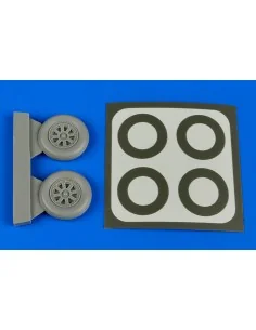 F4U-5 Corsair wheels & paint masks f.HBo, 1/48 - Aires 4649