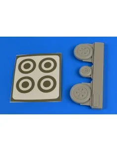 MiG-21 wheels & paint masks for Eduard, 1/48 - Aires 4694