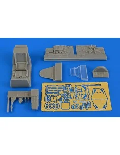 Bf 109G-5 (late)cockpit set f. Eduard, 1/48 - Aires 4698