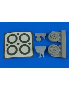 A-1J Skyraider wheels & paint masks for Tamiya, 1/48 - Aires 4788