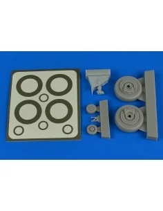 A-1H Skyraider wheels & paint masks for Tamiya, 1/48 - Aires 4793