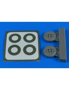 Spitfire Mk.IX wheels (4-spoke) & paint masks for Eduard, 1/48 - Ai...