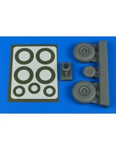 Do 217N wheels & paint masks - late A for ICM, 1/48 - Aires 4804