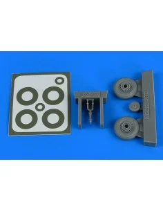 Macchi Mc.202 - late wheels & paint masks for Eduard/hasegawa, 1/48...