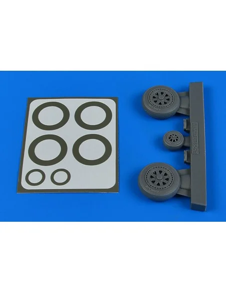 J-29 Tunnan wheels & paint masks, 1/48 - Aires 4822