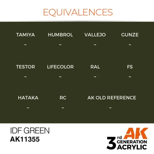 IDF Green - AK Interactive AK11355 IDF Green - AK Interactive AK11355