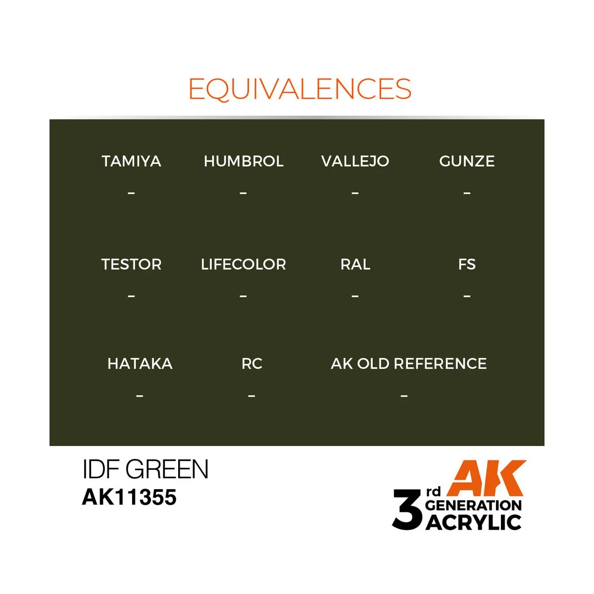 IDF Green - AK Interactive AK11355 IDF Green - AK Interactive AK11355