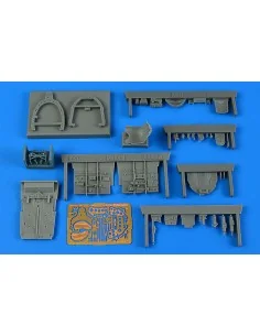 Macchi MC.202 cockpit set - early v., 1/48 - Aires 4922