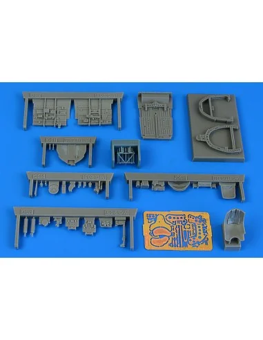 Macchi C.205V Veltro Serie I cockpit set for Hasegawa, 1/48 - Aires...