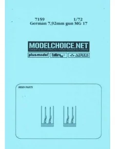 German 7, 92mm gun MG 17, 1/72 - Aires 7159