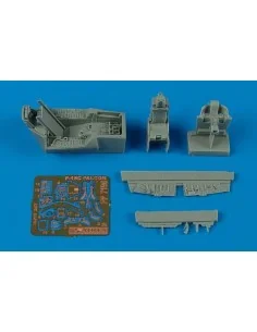 F-16 CG/CJ Falcon cockpit set für Academy Bausatz, 1/72 - Aires 7196