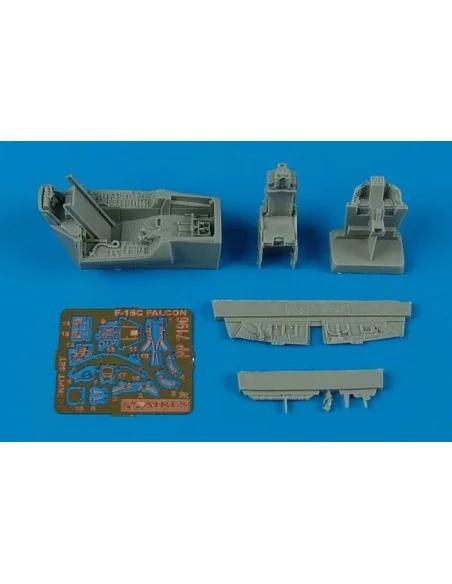 F-16 CG/CJ Falcon cockpit set für Academy Bausatz, 1/72 - Aires 7196
