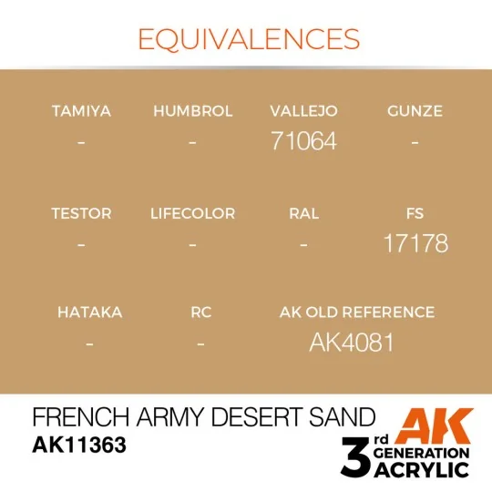 French Army Desert Sand - AK Interactive AK11363