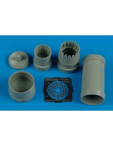 F-16l Sufa exhaust nozzle for Kinetic, 1/72 - Aires 7252