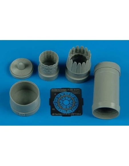 F-16l Sufa exhaust nozzle for Kinetic, 1/72 - Aires 7252
