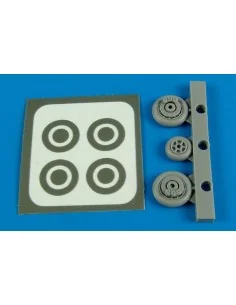 F9F Panther wheels & paint masks for HB, 1/72 - Aires 7291